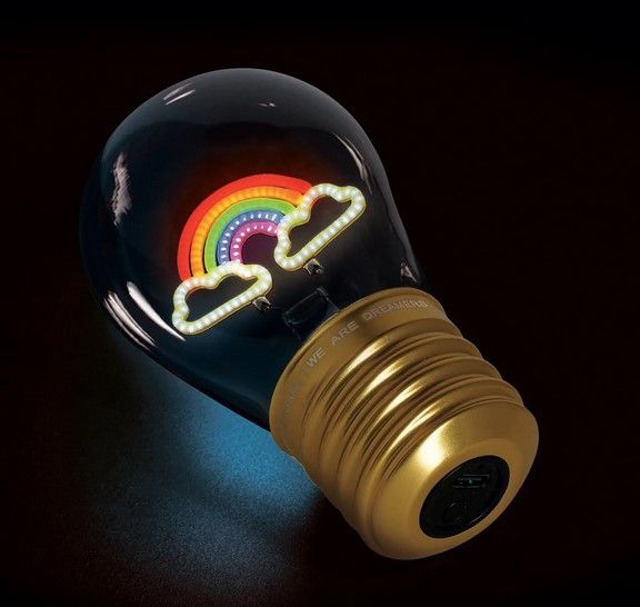BULB FICTION LAMPE EN FORME D AMPOULE RAINBOW