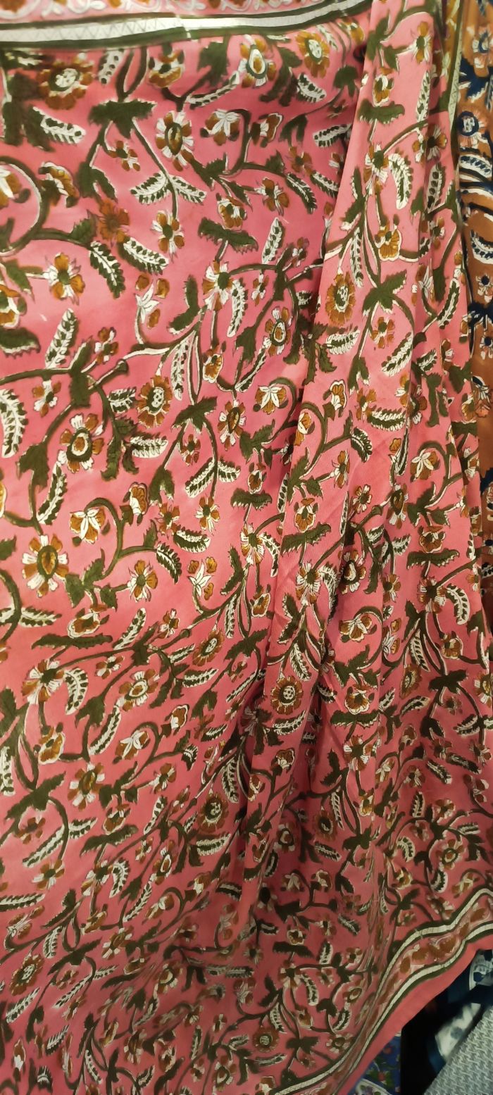 Foulard DELHI CERISE 100cm