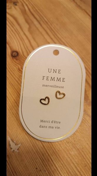 BOUCLE D OREILLE MESSAGE UNE FEMME