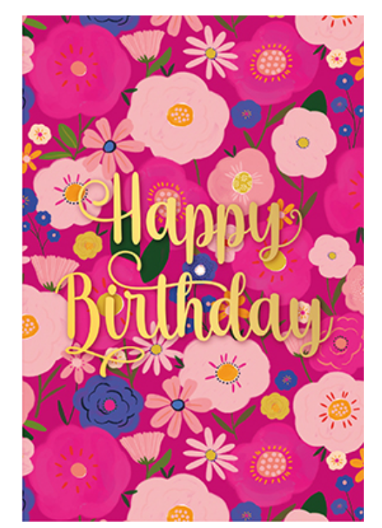 Greeting Card - Flowers - Large - Birthday