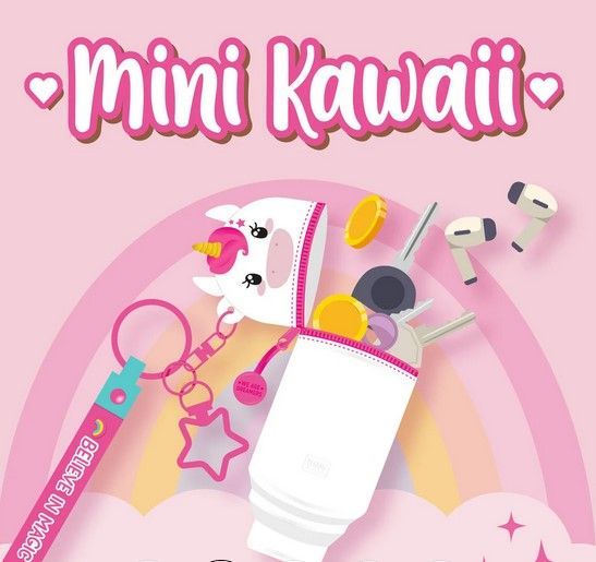 MINI KAWAÏ PORTE CLES ET MONNAIE LICORNE